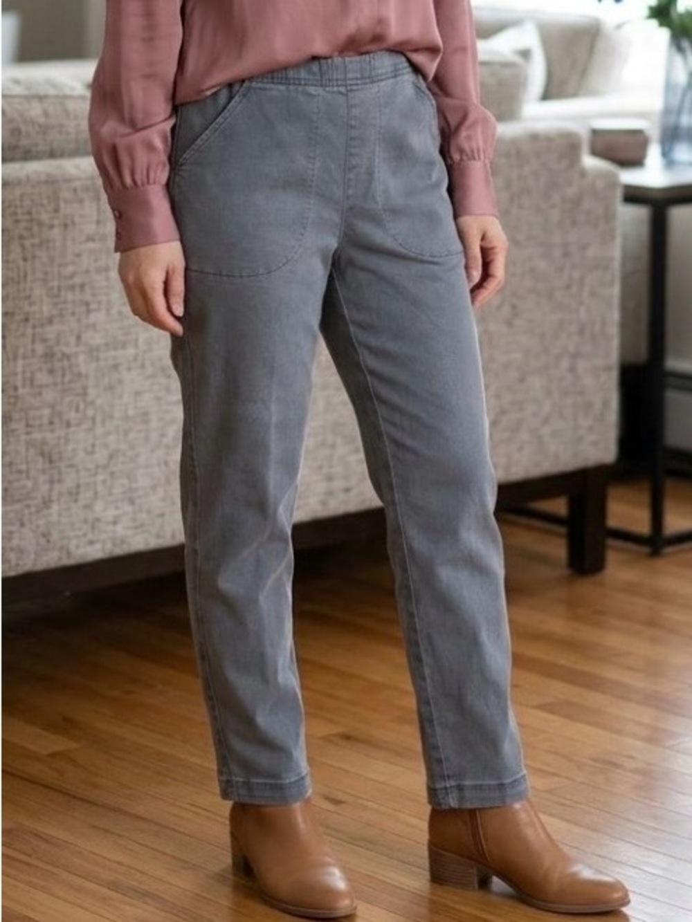 croft & barrow Straight-Leg Jeans in Gray